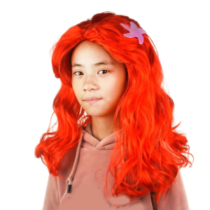 Childrens Mermaids Red Starfish Wigs Caps for Role Play and Fantasy Games Fun Halloween Costume Accessories Photo Props