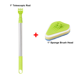 TSTT Multi-Purpose Cleaning Scrub Brush Telescopic Bathtub Cleaner Window Cleaner For Clean Bathroom Kitchen Brush Tile Brush Sponge Brush Floor Brush Cleaning Tools Set
