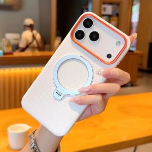 Funda For iPhone 17 Pro Max Air Case Magnetic Luxury PU Leather Anti-fall Rotatable Ring Stand Cover For iPhone 17 Pro Max2026