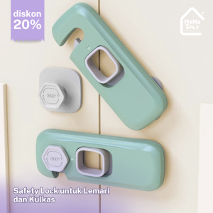 Safety Lock untuk Laci Lemari dan Kulkas - Kunci Pengaman Serbaguna - Baby Cabinet Lock