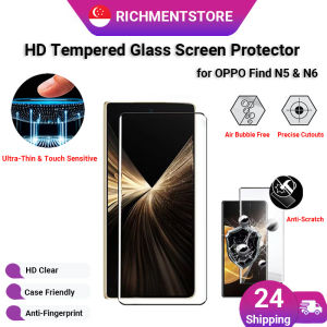【✅SG Brand】RICHMENT Tempered Glass Screen Protector for OPPO Find N6/N5 – 9H Hardness HD Clear Anti-Fingerprint Full Coverage Anti-Scratch Case Friendly Bubble-Free