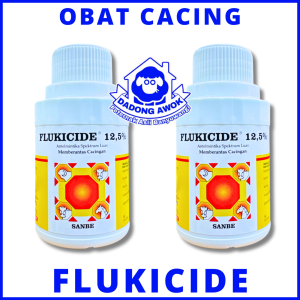 Flukicide cair - FLUKICIDE ORAL 100 ml - Flukicid Obat Cacing Minum Hewan Sapi Kerbau Kuda Domba dll