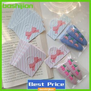bashijian การ์ดโบว์กระดาษบรรจุภัณฑ์แบบพับได้100ชิ้นสำหรับเครื่องประดับทำมือกระดาษแท็กแขวนสำหรับขายปลีกการ์ดแสดงดอกไม้
