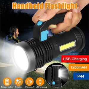 Searchlight heavy duty Flashlight waterproof original Flashlight Rechargeable flash light super bright Handheld searchlight Portable Flashlight Spotlight High Power Led light rechargeable emergency lights big Flashlights