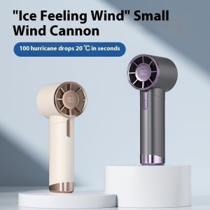 Mini Portable Handheld Fan High Speed Turbine Fan With 100 Gear Super Quiet Strong Rechargeable