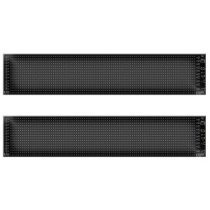 แผงหน้าจอจอแสดงผลแอลอีดี2ชิ้นแผงไฟ RGB โปรแกรมได้แถบเลื่อนสัญลักษณ์รถยนต์ไฟ DIY สำหรับรถยนต์และรถบรรทุก