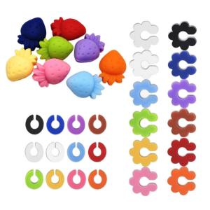 Colorful Silicone Markers Wine Glasses Markers Silicone Texture Perfect for Celebration and Festival Occasion