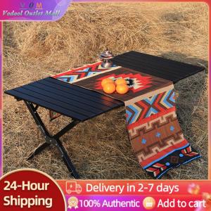 【Outlet】 Aluminum Alloy Camping Table Roll-Up Folding Table Portable Picnic Table for Outdoor Camping Picnic BBQ