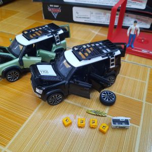 Đồ chơi trẻ em xe ô tô Range Rover Defender mô hình tỉ lệ 1:32 bằng kim loại có âm thanh và đèn mở được các cửa xe
