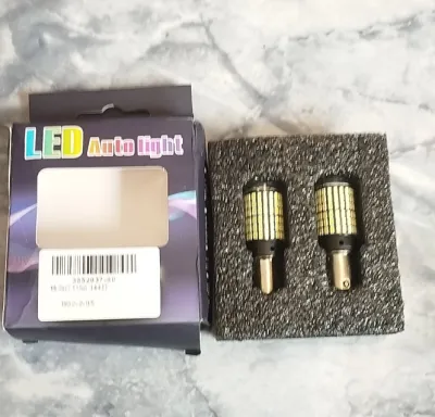 แพ็ค 2 หลอด ใหม่ ไฟถอย หลอดไฟเลี้ยว LED 144ชิป ติดแช่ ขั้วเขี้ยว ขั้วบิด ไฟท้ายรถยนต์ ไฟเบรค ไฟled12v ไฟเบรก