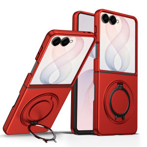 For Samsung Galaxy Z Flip 8 5G Case Shockproof Armor Car Holder Magne Ring Phone Cover For ZFlip 8 Flip8 Camera Protect Funda
