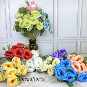 Bunga Kuncup Tropis Asia Rose Artificial Bunga Artificial/Bunga Plastik/Bunga Dekorasi/Dekorasi Pernikahan/Pernikahan
