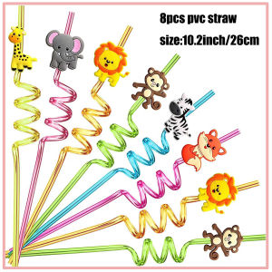 Jungle Animals Birthday Decoration Pink Jungle Safari Birthday Tableware Plate Napkin Cup Background Banner Balloon Happy Supply