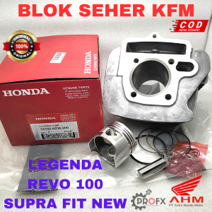 BLOK SEHER PISTON KIT KFM HONDA SUPRA FIT NEW REVO LAMA 100 KUALITAS ORIGINAL ASLI BELOK BORING