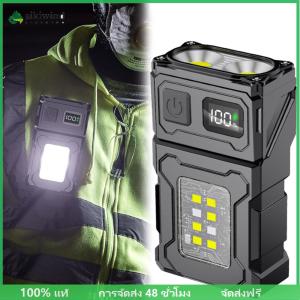 Sikiwind COB SMD หมวกคลิปแสง USB ชาร์จพ็อกเก็ตโคมไฟฉุกเฉิน 1200mAh ไฟฉายขนาดเล็กที่มีประสิทธิภาพสำหรับวิ่งกลางคืน