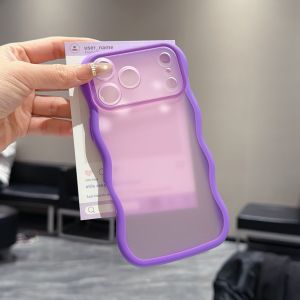 Wave Edge Translucent Hybrid Bumper Phone Case For iPhone 18 17 16 15 14 13 12 11 Pro Max Matte Candy Camera Protective Cover