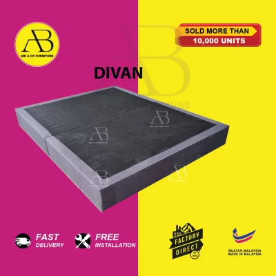 FREE INSTALLTION [ABICO] BEDFRAME DIVAN BASE ONLY (Single / Super Single / Queen / King Size (Fabio Fabric) CHEAP/MURAH Sold more than 10000 units Success shipping more than 100000 orders