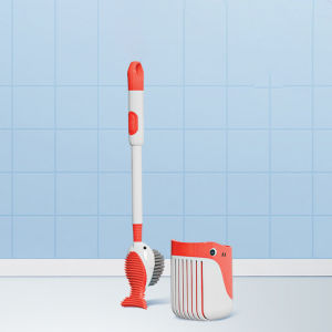 MLADEN Toilet Brush 360-Degree Cleaning Brush with Silicone Head 2 in 1 Wall-mounted Toilet Brush Cleaning Tools