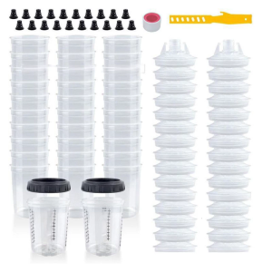 Preparation Disposable Cups Replaceable Airbrush Can Sprayer Mixing Cup for Automotive Car Painting