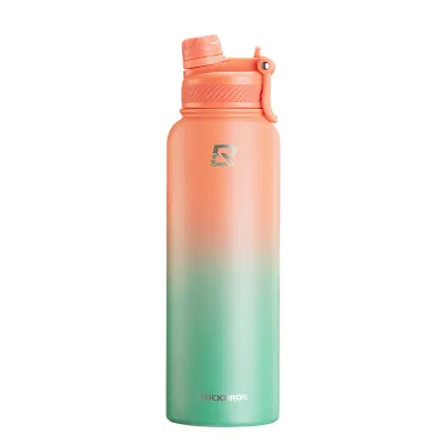 ROCKBROS Thermal Water Bottle Sports Water Bottle Non Slip 304 Stainless Steel Cold And Hot Thermo Cup Cycling Hiking Equip