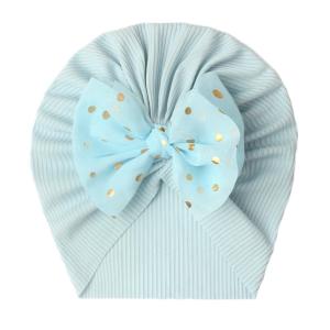 Cute Big Bow Baby Turban Cotton Soft and Elastic Childrens Indian Hat Photography Prop