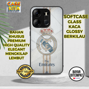 Softcase Glass Kaca Glossy - Case Infinix Smart 7 Casing Hp Infinix Smart 7 Fashion motif Real Madrid (CASE KITA) - Softcase Infinix Smart 7 - Case hp Infinix smart 7 - Softcase Kaca Mengkilap Kesing hp infinix smart 7 casing hp infinix