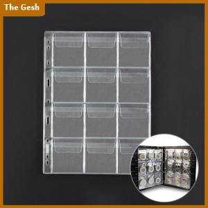 [The Gesh] 9 12 Grids Classic Plastic Holder Sheet Storage Collection Money Album Case For Collection Album Photo Storage