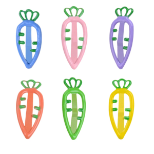 Colorful Casual Barrettes Hair Clip Carrot Sweet Easter Flat Clip Hairpin Easter Carrot 2000s Hair Clip for Bunches