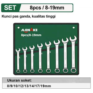 German tools kunci ring pas set Pas 8-24mm/dengan tas penyimpanan Set 11 pcs Kunci ring pas Set Tools Wrench ML