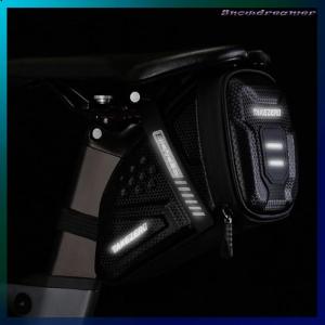 Snowdreamer กระเป๋าทรงอานรถจักรยานกันน้ำได้แฟชั่นกระเป๋าอานจักรยานเสือหมอบกระเป๋าใส่เครื่องมือจักรยานแถบสะท้อนแสงอุปกรณ์เสริมสำหรับจักรยานเสือภูเขา