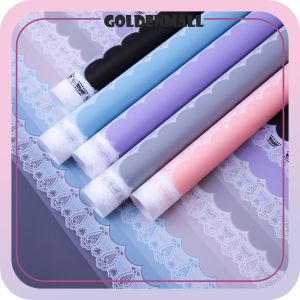 Kertas Buket Bunga Motif Renda Lace Border Cellophane Flower Wrapping Paper KB6175