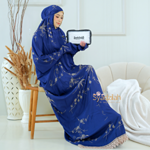 SYADZILAH - Mukena Terusan Dewasa Bordir Kania Katun Rayon