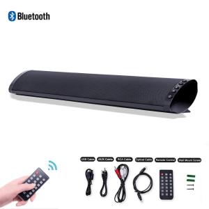 EsHi Zone Wireless Bluetooth Speaker Soundbar Music Stereo TV Speakers Home Theater Sound Bar TF U-Disk Clock LCD Display for PC