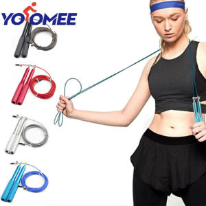 Yoomee Speed Jump Rope with Anti Slip Handles-Adjustable-Speed Ball Bearing-High Speed for BoxingWorkoutMMA Fitness Training