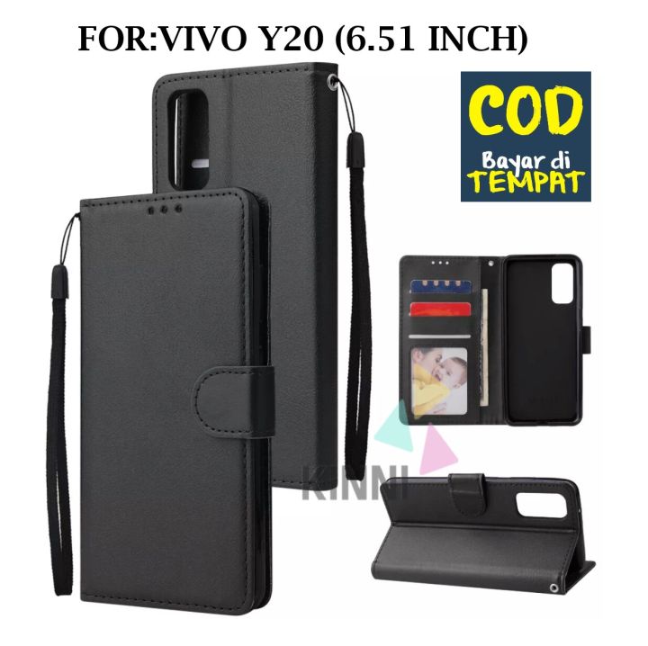 Leather Flip Cover Untuk Vivo Y20 / Y20S / Y20i / Y20S (G) - Wallet ...