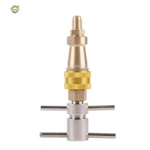 1/4 Inch Fridge Quick Coupling Brass Quick Connect Adapter Refrigerator Quick Connection Tool for Cooling System and Freezers [Winnereco World]
