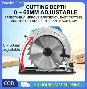 7 Inch Circular Saw Cordless Wood Plastic Marble Cutter Electric Sa Tile Marble Machine Garden Tool With 2 18V Battery