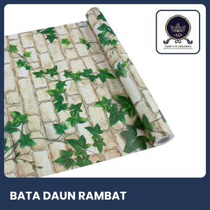 Adipatidinding - Wallpaper Dinding Motif Bata Daun Rambat Ukuran 45 Cm x 10 Meter Wallpaper Stiker Dinding Motif Bata Daun Rambat Wallstiker Motif Bata Daun Rambat Dekorasi Dinding Dekorasi Rumah Dekorasi Ruang Tamu Dekorasi Kamar Tidur