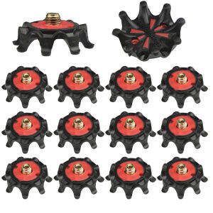 14pcs /Lot Golf Shoes Spikes Pins 1/4 Turn Fast Twist Cleats Golf Spikes Replacement Training Aids Tool Accessories Red