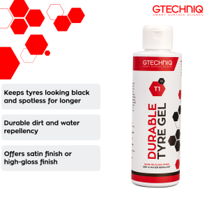 Gtechniq T1 Durable Tyre Gel 250ml Satin or Gloss Shine Finish