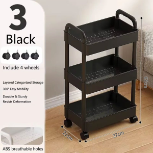 TURTLE Movable shelves/storage rack cart with wheels/Removable Storage Shelves/Kitchen Shelves