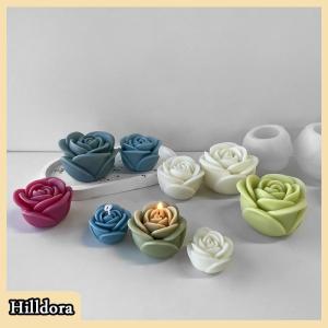 [Hilldora] Flower Silicone Candle Mold 3D Peony Flower Soap Gypsum Resin Casting Mould DIY Chocolate Cake Baking Tool Wedding Gift