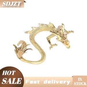 SDJZT Retro Brass Zodiac Dragon bức tượng nhỏ Máy tính để bàn trang trí Trung Quốc thần thoại con thú bức tượng Retro nhà phong thủy trang trí thủ công
