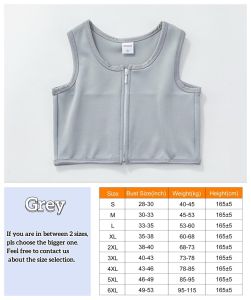 ที่รัดหน้าอกทอมบอยแบนเดจเกาะหน้าอกด้านหน้ามีซิปสั้นระบายอากาศได้ดีมี3สีคอสเพลย์ทอมบอยภาพความประทับใจด้านภาพแบนขนาดพิเศษสำหรับผู้หญิง