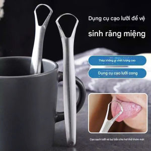 Cạo lưỡi chăm sóc răng miệng vệ sinh lưỡi cây cạo lưỡi inox hỗ trợ ngừa hôi miệng - LT Grocery