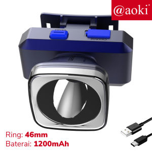 AOKI Senter Kepala 15W baterai lithium tahan hingga 15Jam model kotak dan bulet 10W 20W 30W - SYS
