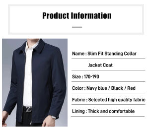 Business Mens Jacket Middleaged and elderly loose jacket men lapel jacket mens casual jacket