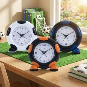 SUNNY BAR Football Soccer Shape Alarm Clock Cute ABS Electronic Alarm Clock Simple Decoration Football Clock Gift