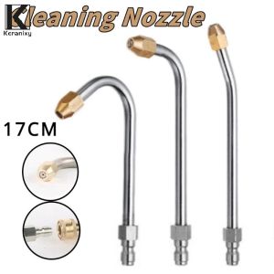 Keranixy Cleaning Nozzle 30° /90° /U-Shape High Pressure Power Water Gun Extension Wand Nozzle Cleaning Tool