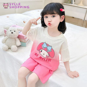 WAWA - Setelan Anak Perempuan Motif My Melody Pink Imut Lucu Set Pakaian Anak Cewe BW092